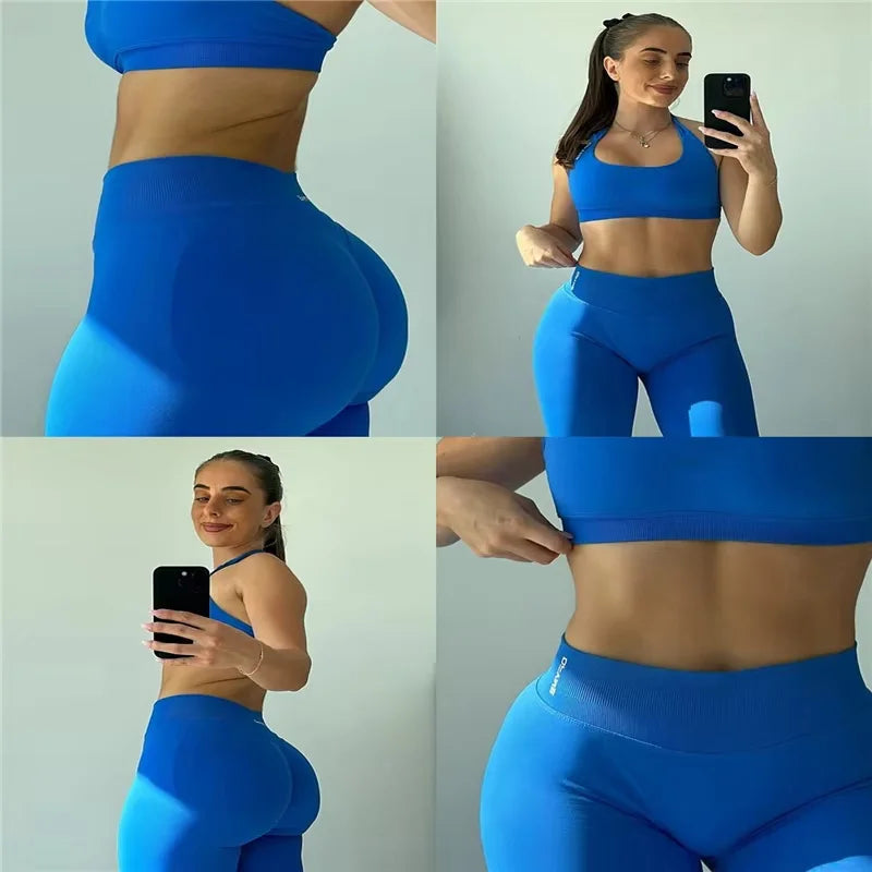 Ensemble de Yoga 2 Pièces Sans Couture – Femme