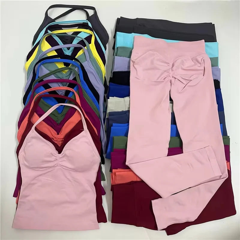 Ensemble de Yoga 2 Pièces Sans Couture – Femme